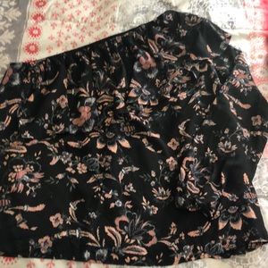 Off the shoulder one sleeve blouse